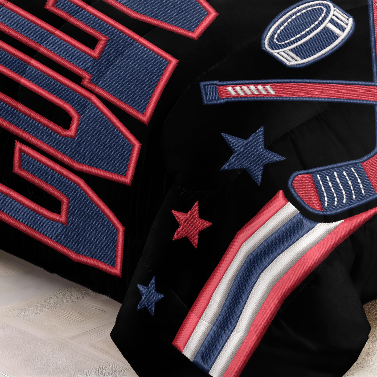 Columbus Blue Jackets Hockey League Comforter Pillowcase Sets Blanket All Season Reversible Quilted Duvet