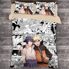 Comic Naruto  Duvet Cover Quilt Cover Pillowcase Bedding Set Bed Linen