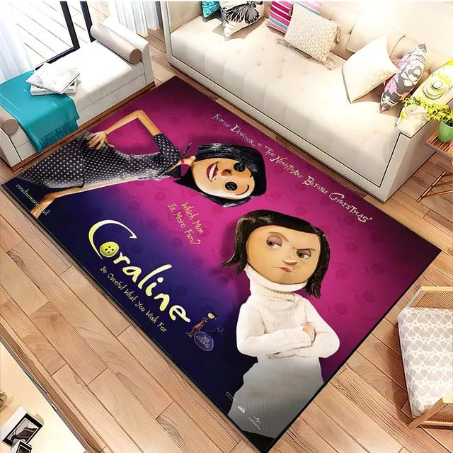 Coraline and the Secret Door Graphic Carpet Living Room Bedroom Sofa Rug Door Mat Kitchen Bathroom Mats for Kids