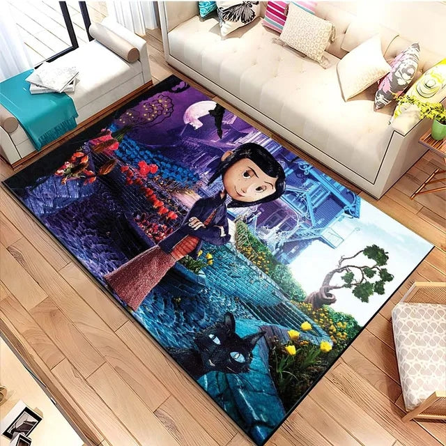 Coraline and the Secret Door Graphic Carpet Living Room Bedroom Sofa Rug Door Mat Kitchen Bathroom Mats for Kids