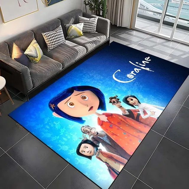 Coraline and the Secret Door Graphic Carpet Living Room Bedroom Sofa Rug Door Mat Kitchen Bathroom Mats for Kids