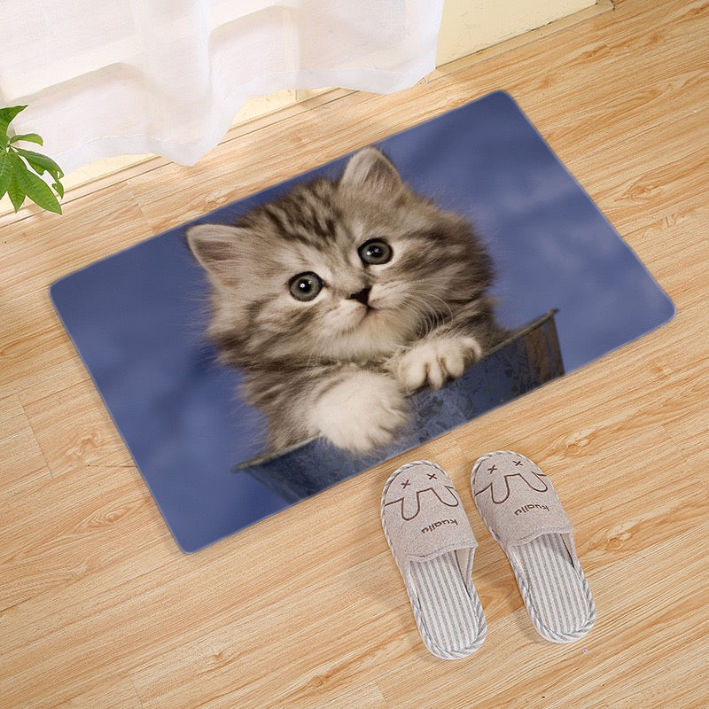 Cute Cat Carpet Living Room Bedroom Mats Kitchen Bathroom Rugs