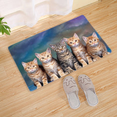 Cute Cat Carpet Living Room Bedroom Mats Kitchen Bathroom Rugs