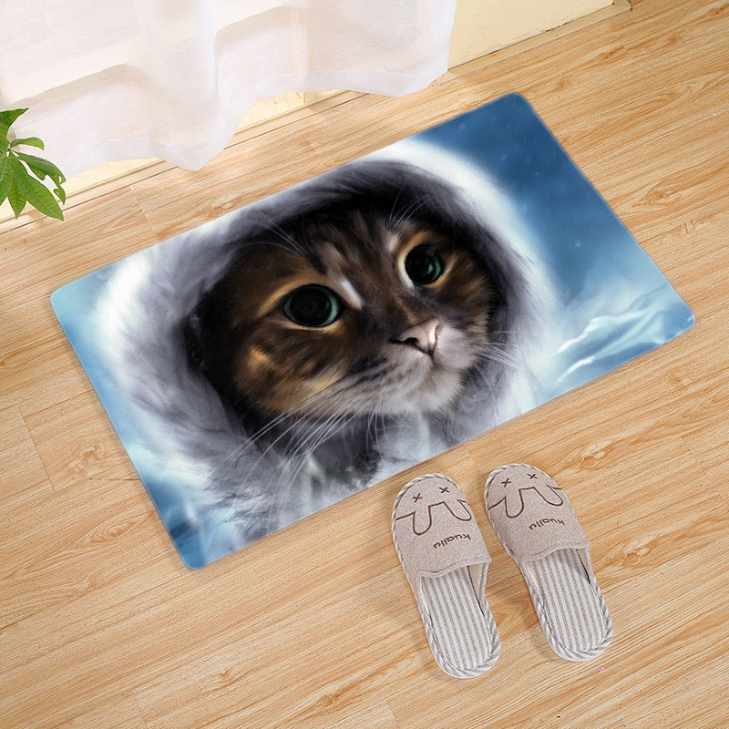 Cute Cat Carpet Living Room Bedroom Mats Kitchen Bathroom Rugs