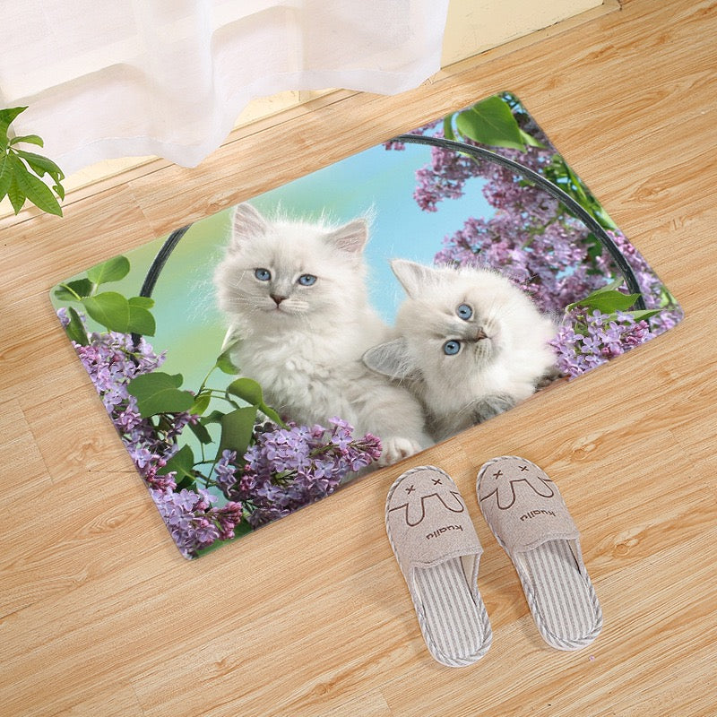 Cute Cat Carpet Living Room Bedroom Mats Kitchen Bathroom Rugs