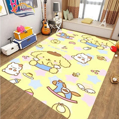 Cute Kuromi Sanrio Carpet Living Room Bedroom Sofa Rug Door Mat Kitchen Bathroom