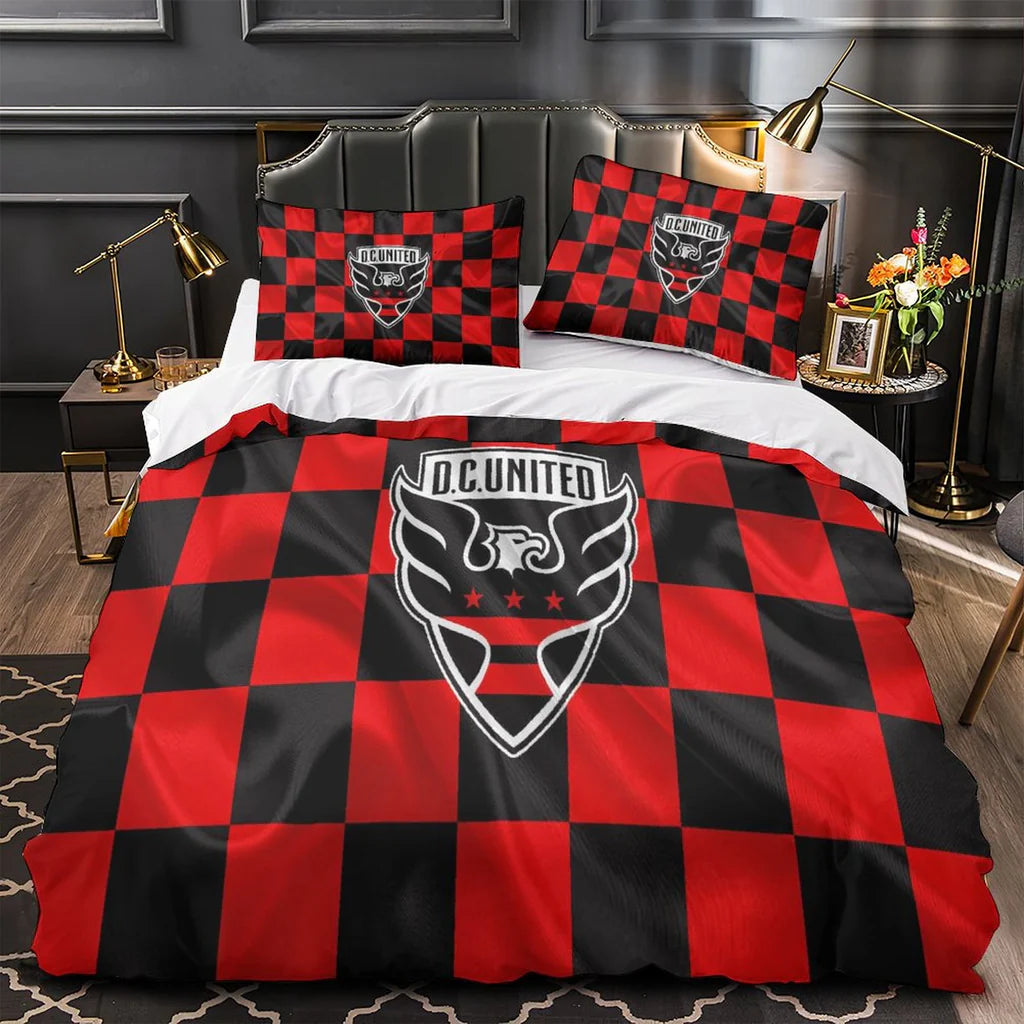 D.C. United Duvet Cover Quilt Case Pillowcase Bedding Set Without Filler
