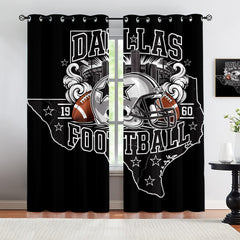 Dallas Cowboy Blackout Curtains Drapes For Window Treatment Set