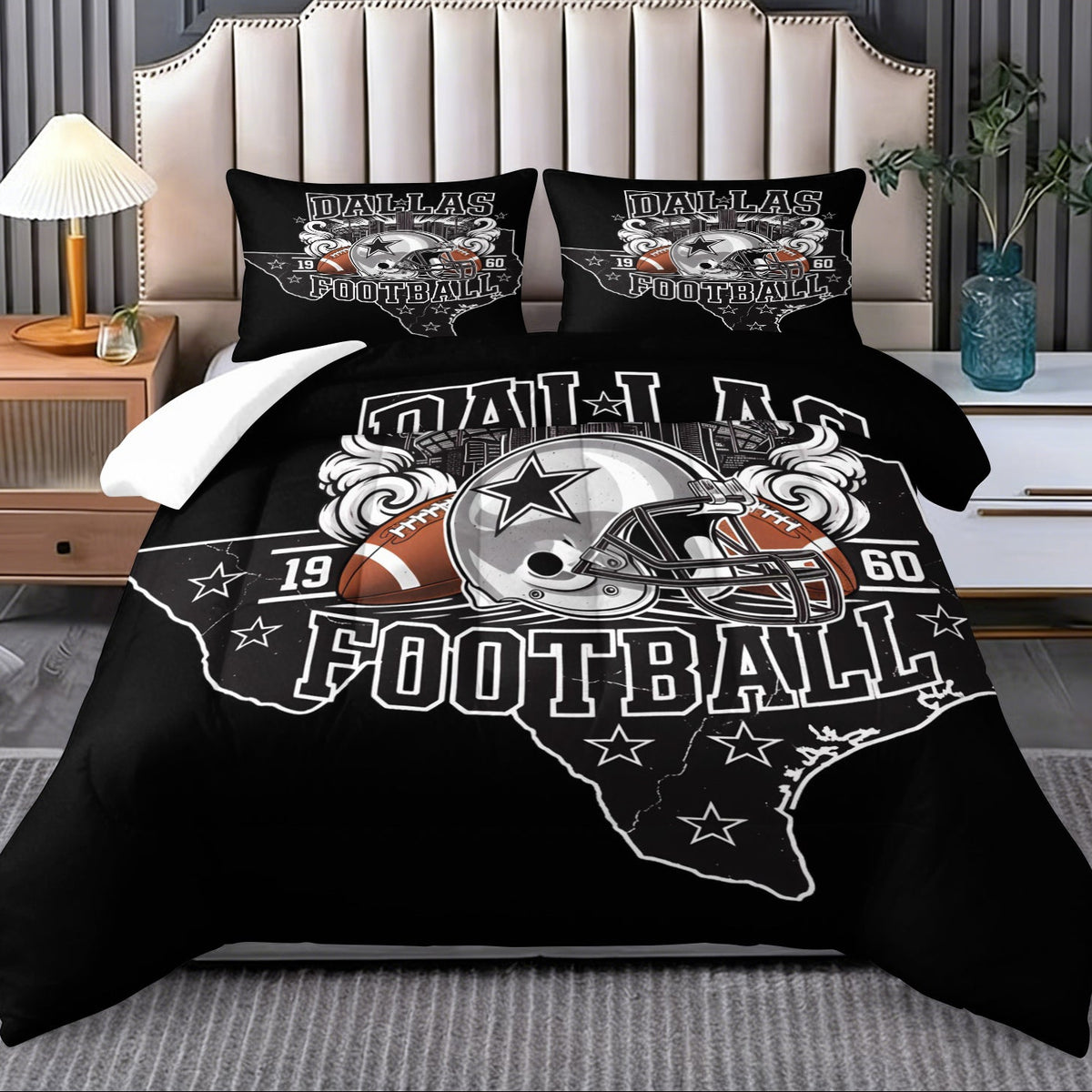 Dallas Cowboy Comforter Pillowcase Sets Blanket All Season Reversible Quilted Duvet