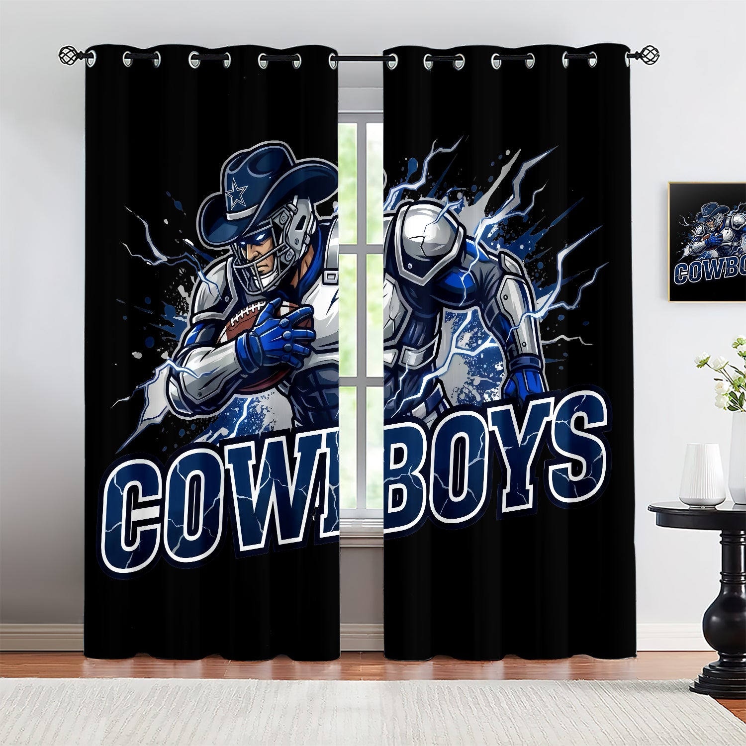Dallas Cowboy Blackout Curtains Drapes For Window Treatment Set