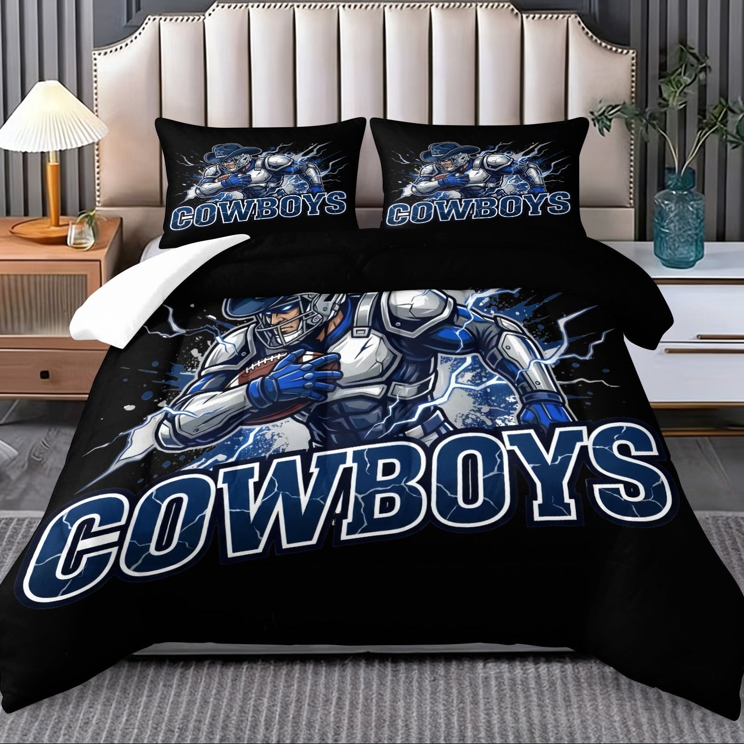 Dallas Cowboy Comforter Pillowcase Sets Blanket All Season Reversible Quilted Duvet