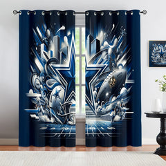 Dallas Cowboy Blackout Curtains Drapes For Window Treatment Set