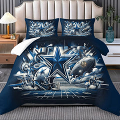 Dallas Cowboy Comforter Pillowcase Sets Blanket All Season Reversible Quilted Duvet
