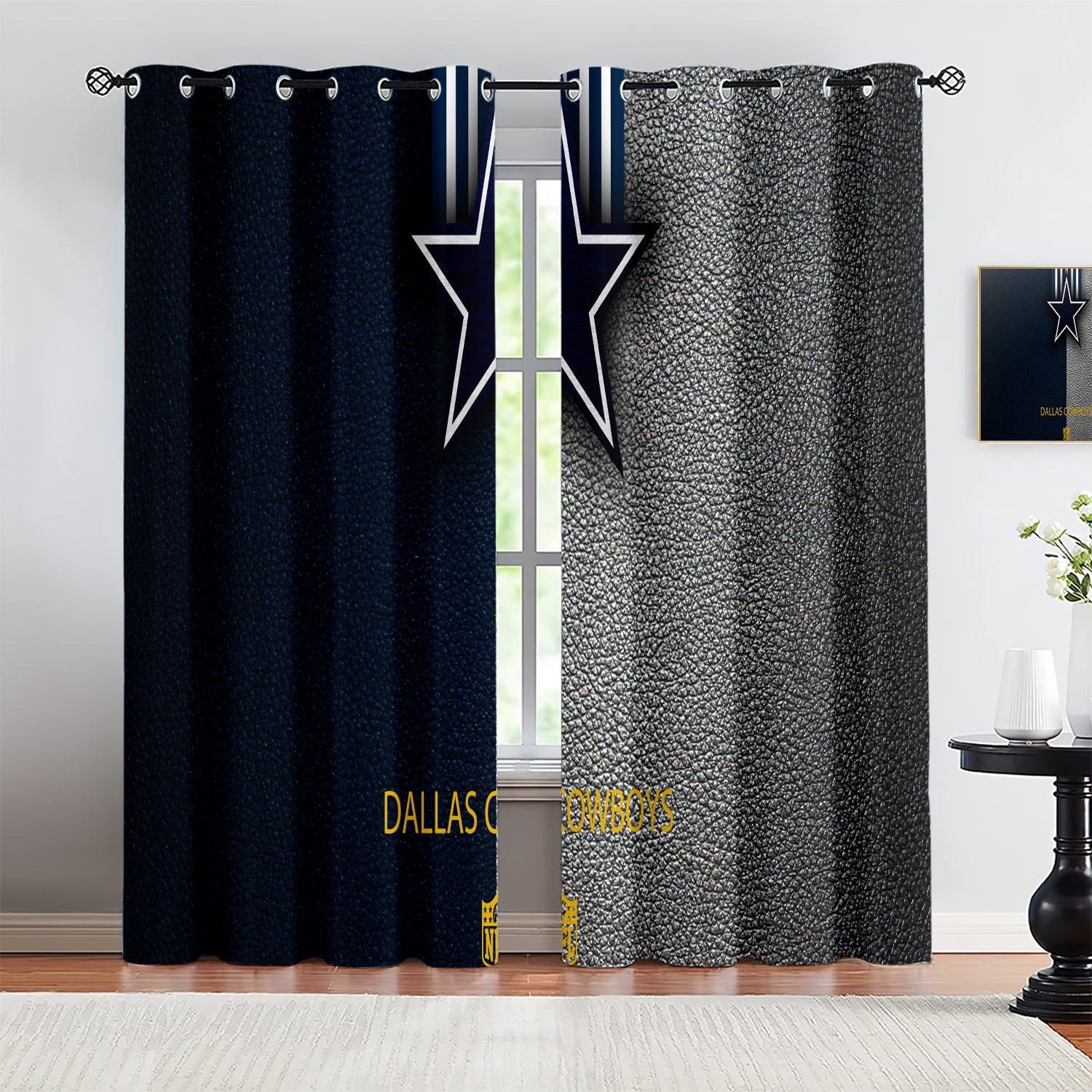 Dallas Cowboy Blackout Curtains Drapes For Window Treatment Set