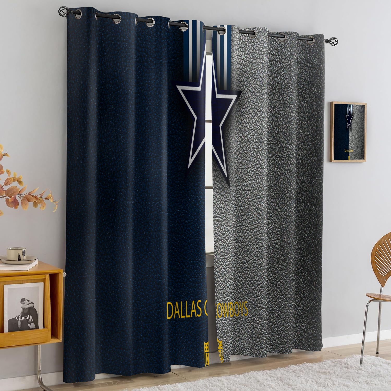 Dallas Cowboy Blackout Curtains Drapes For Window Treatment Set