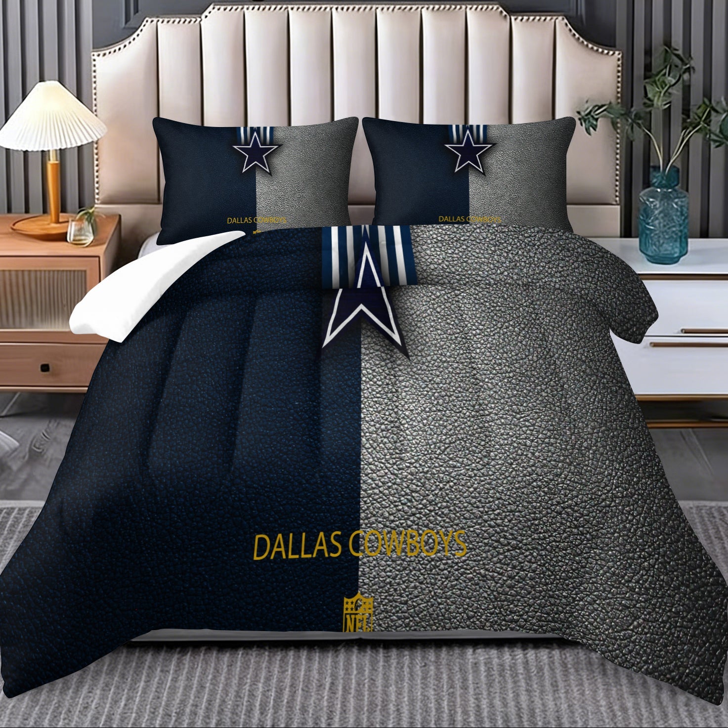 Dallas Cowboy Comforter Pillowcase Sets Blanket All Season Reversible Quilted Duvet