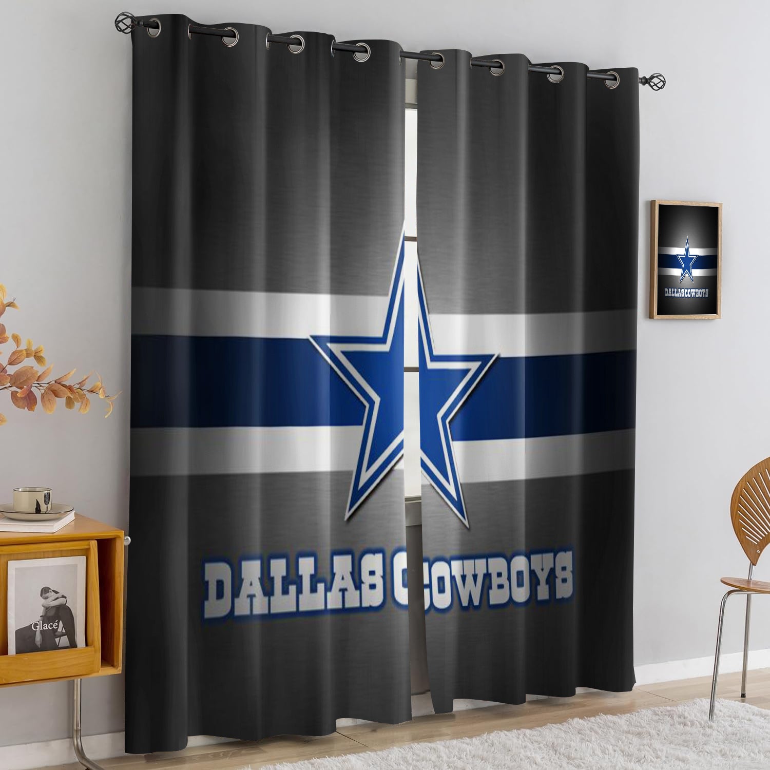 Dallas Cowboy Blackout Curtains Drapes For Window Treatment Set