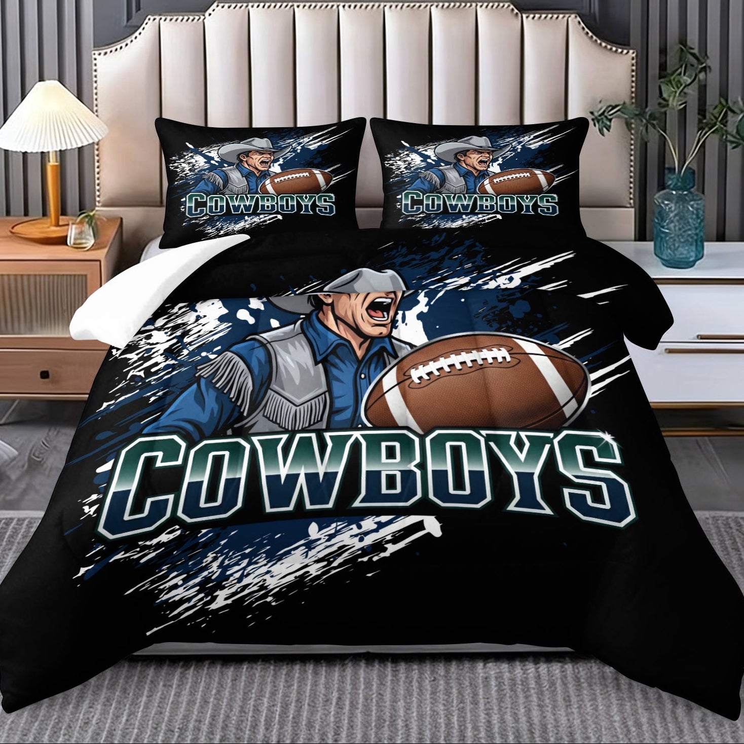 Dallas Cowboy Comforter Pillowcase Sets Blanket All Season Reversible Quilted Duvet