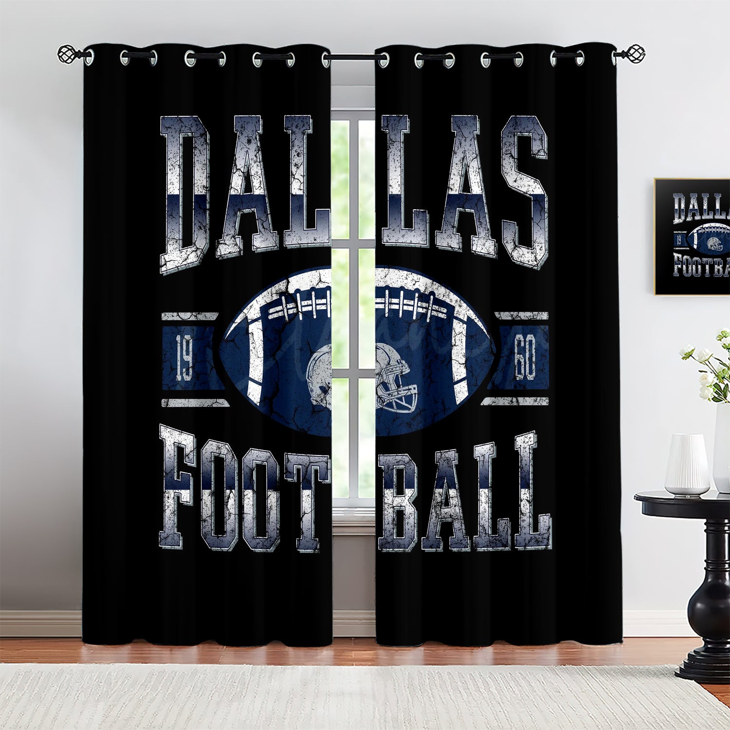 Dallas Cowboy Blackout Curtains Drapes For Window Treatment Set