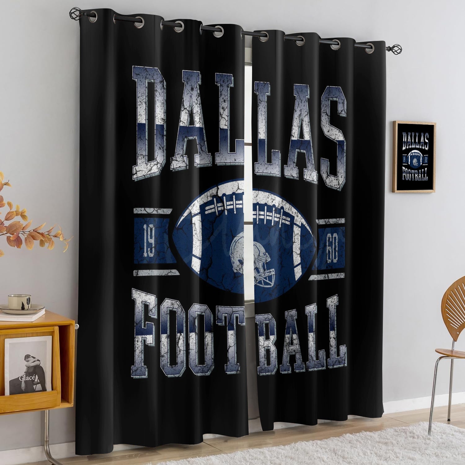 Dallas Cowboy Blackout Curtains Drapes For Window Treatment Set