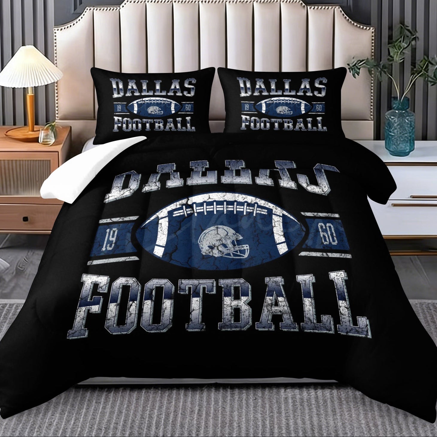 Dallas Cowboy Comforter Pillowcase Sets Blanket All Season Reversible Quilted Duvet