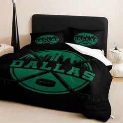Dallas Stars Hockey League Comforter Pillowcase Sets Blanket All Season Reversible Quilted Duvet