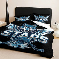 Dallas Stars Hockey League Comforter Pillowcase Sets Blanket All Season Reversible Quilted Duvet
