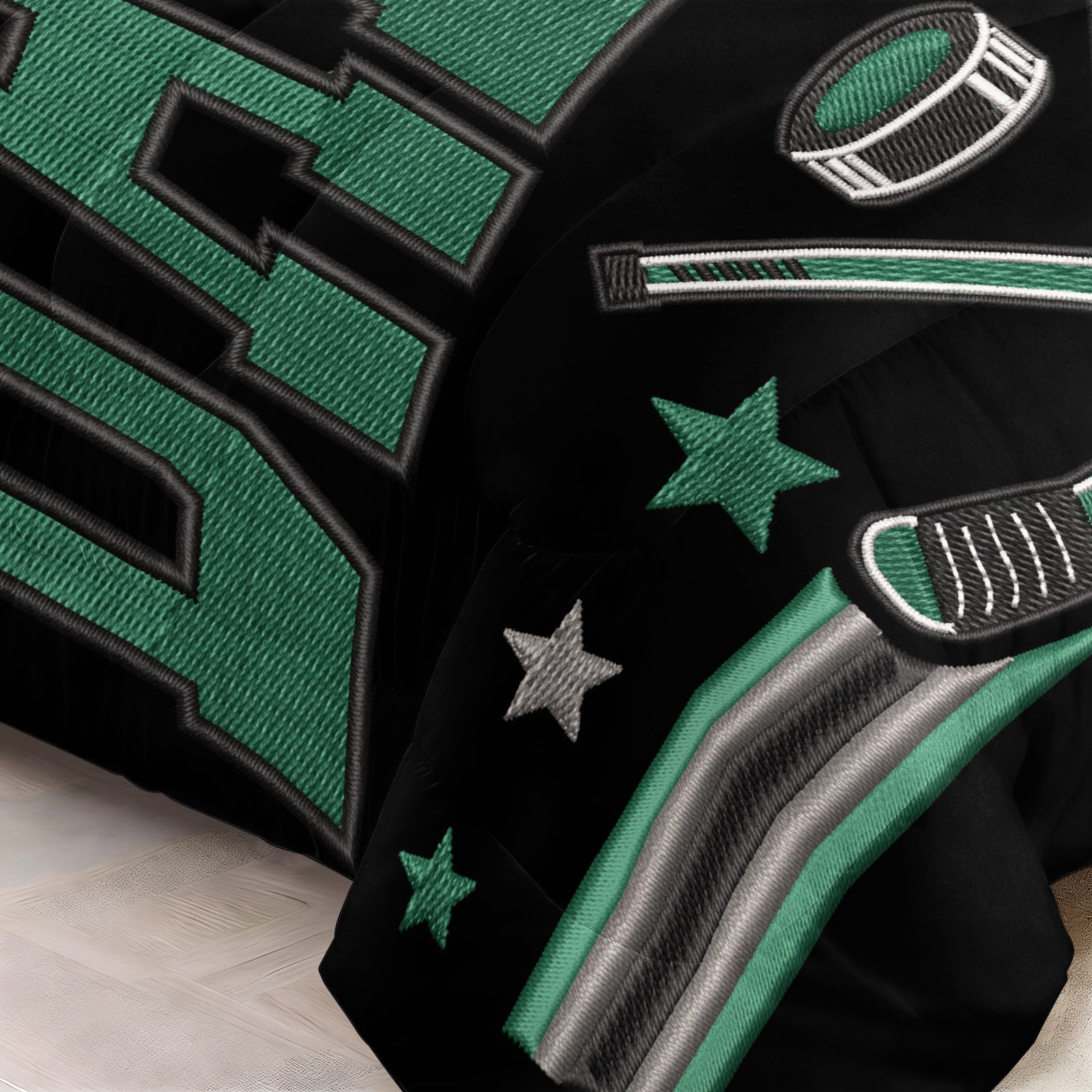 Dallas Stars Hockey League Comforter Pillowcase Sets Blanket All Season Reversible Quilted Duvet