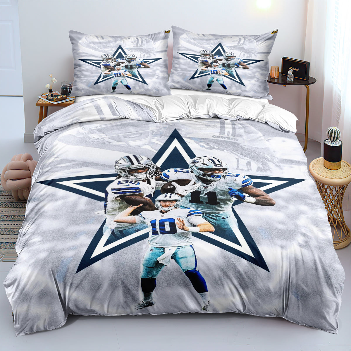 Dallas Cowboys Football League Duvet Cover Quilt Cover Pillowcase Bedding Set