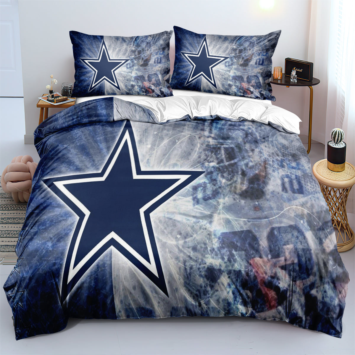 Dallas Cowboys Football League Duvet Cover Quilt Cover Pillowcase Bedding Set