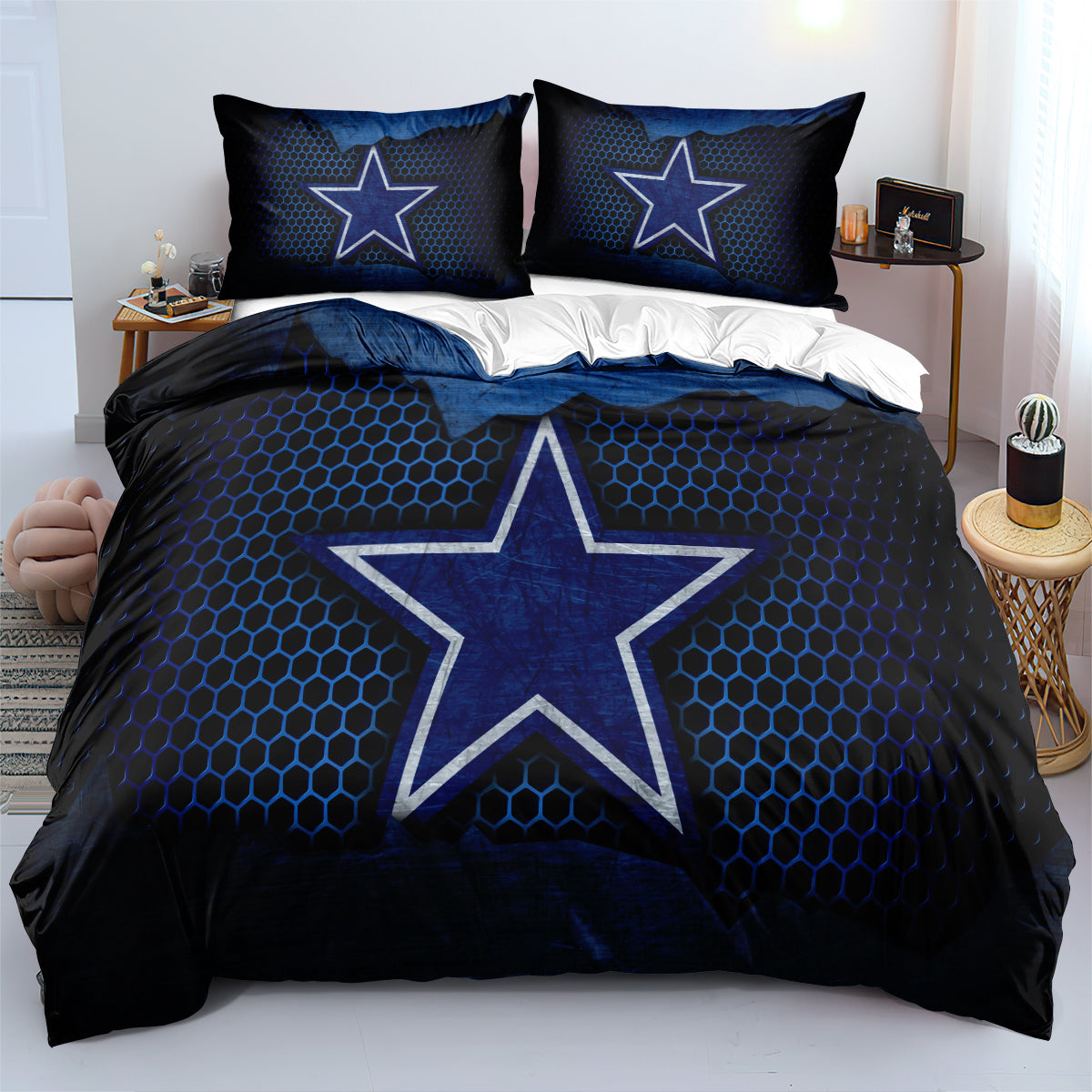 Dallas Cowboys Football League Duvet Cover Quilt Cover Pillowcase Bedding Set