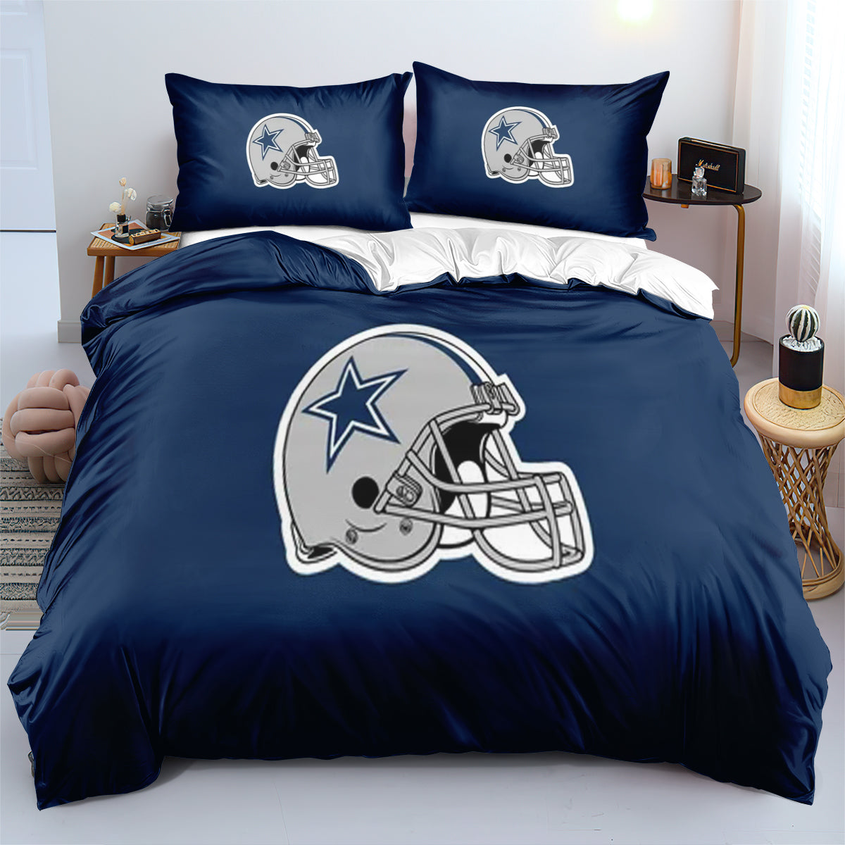 Dallas Cowboys Football League Duvet Cover Quilt Cover Pillowcase Bedding Set