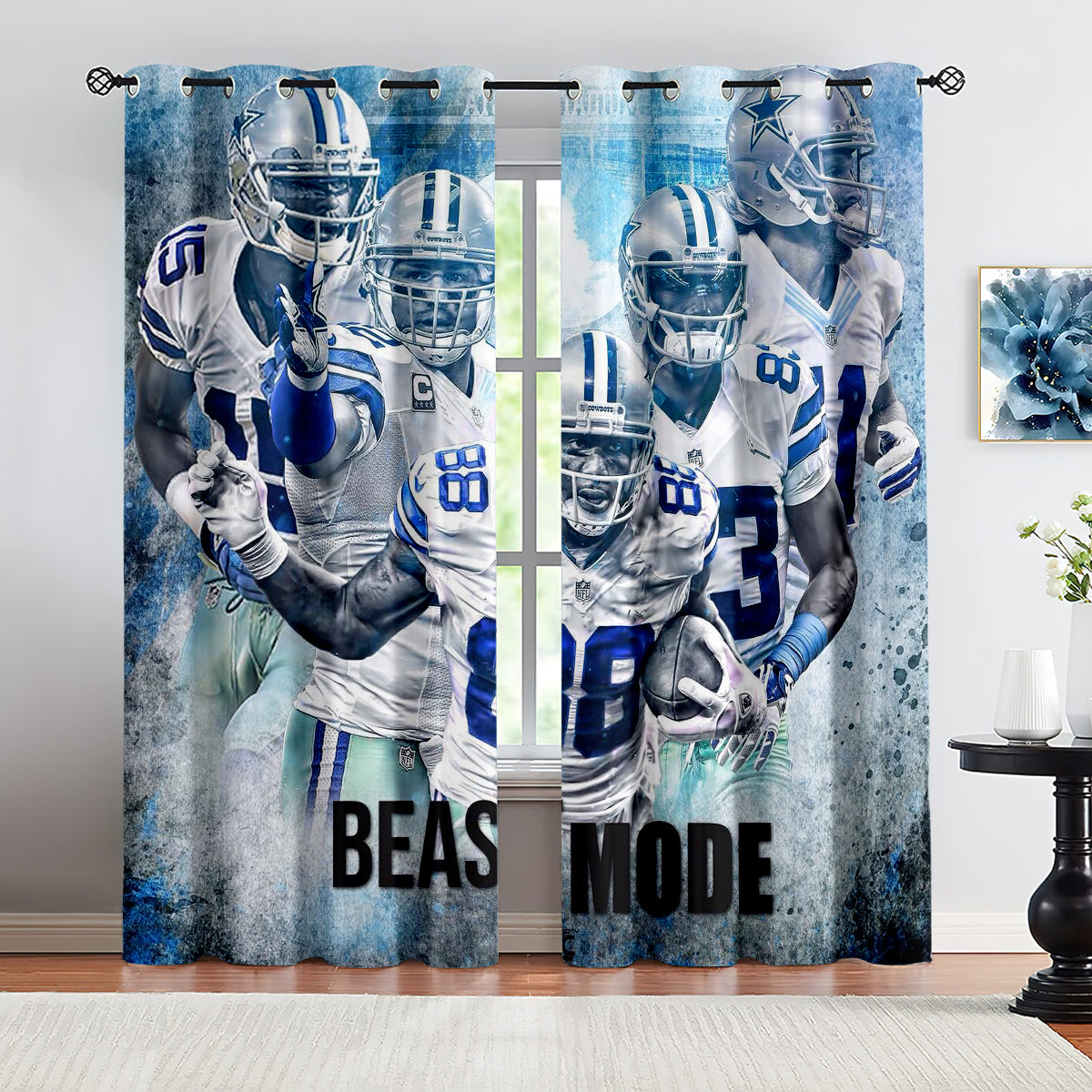 Dallas Cowboys Football Team Blackout Curtains Drapes For Window Treatment Set