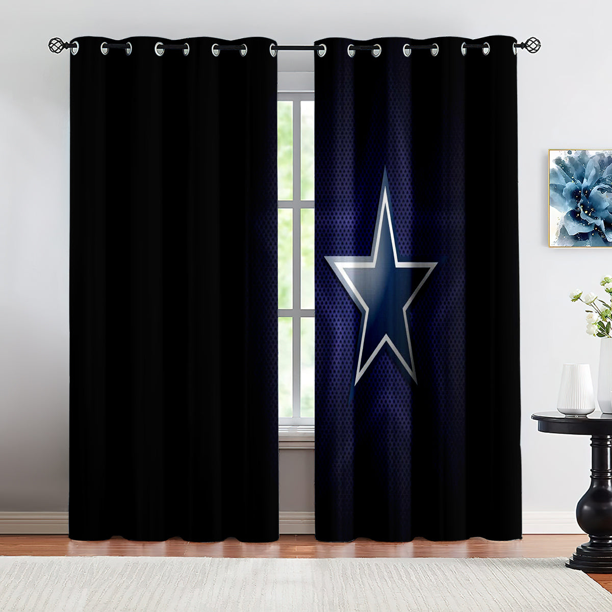 Dallas Cowboys Football Team Blackout Curtains Drapes For Window Treatment Set