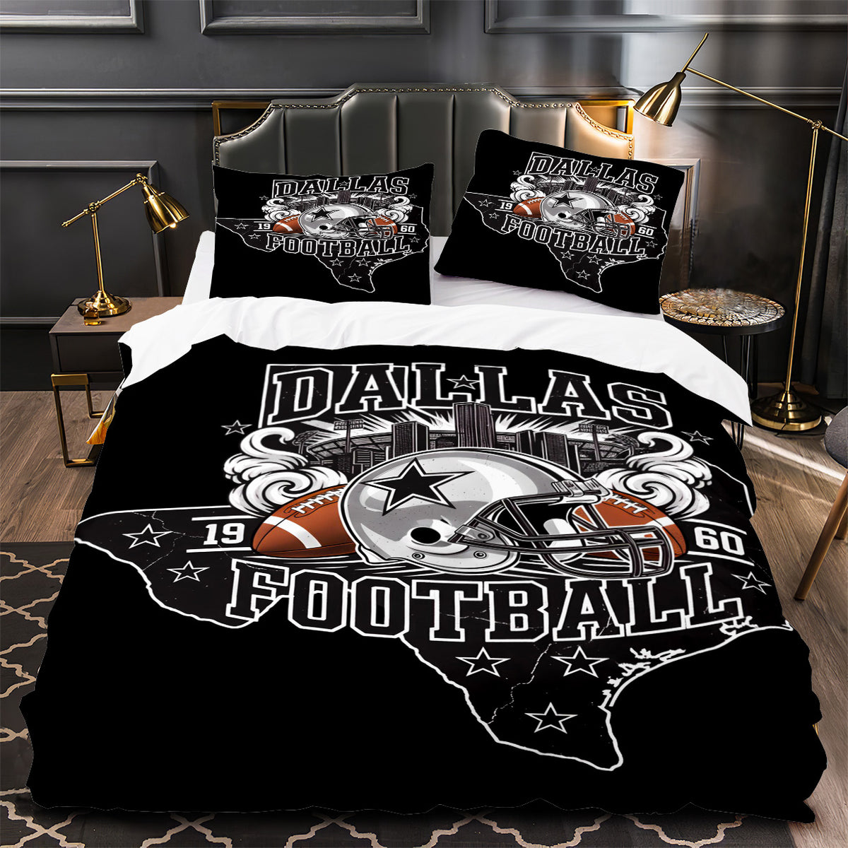 Dallas Cowboys Football Duvet Cover Quilt Case Pillowcase Bedding Set Without Filler