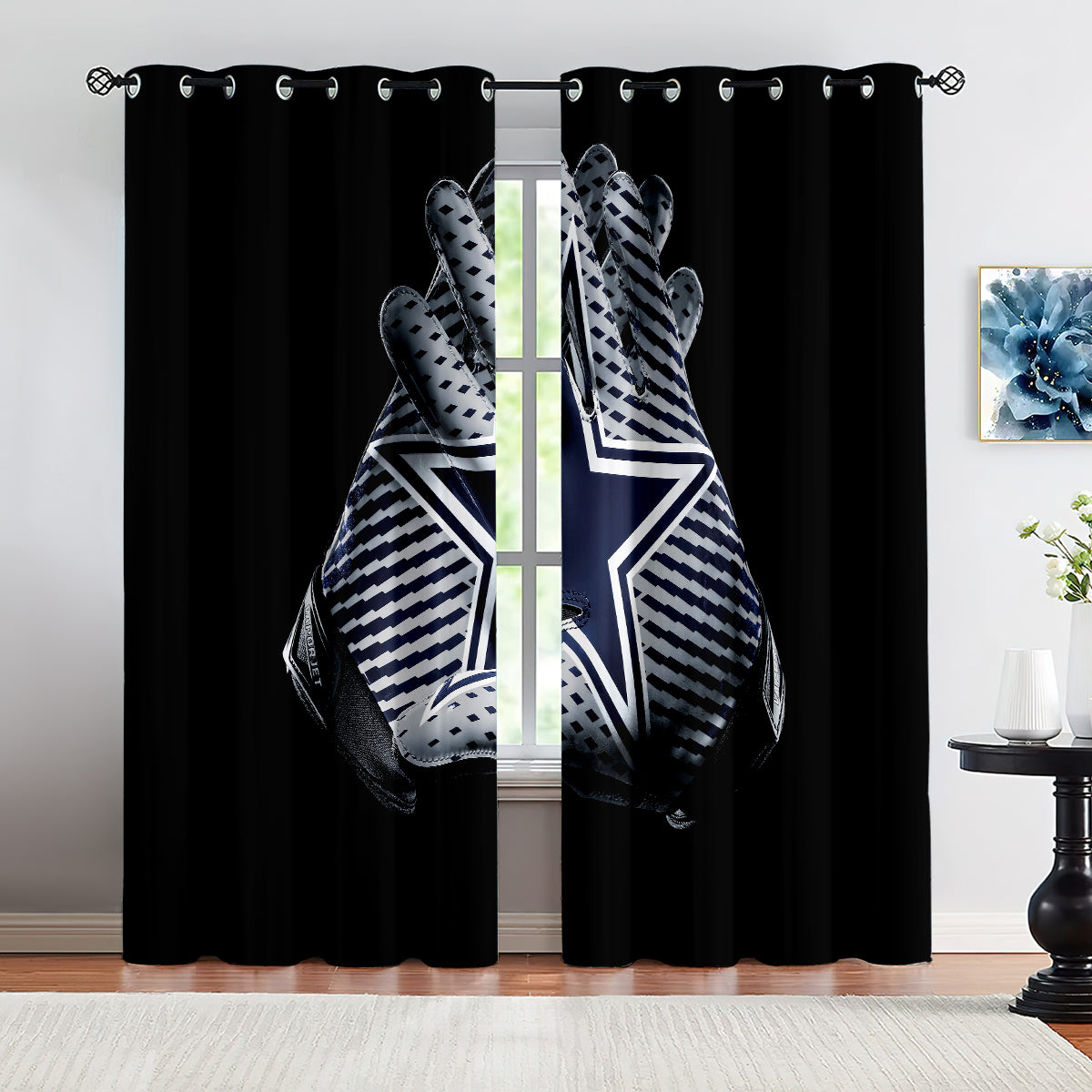 Dallas Cowboys Football Team Blackout Curtains Drapes For Window Treatment Set