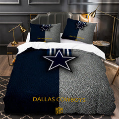 Dallas Cowboys Football Duvet Cover Quilt Case Pillowcase Bedding Set Without Filler
