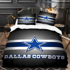 Dallas Cowboys Football Duvet Cover Quilt Case Pillowcase Bedding Set Without Filler