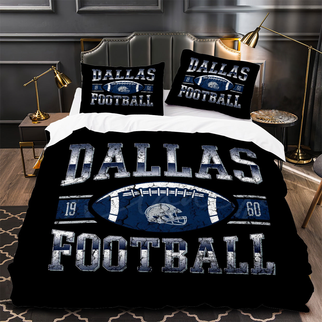 Dallas Cowboys Football Duvet Cover Quilt Case Pillowcase Bedding Set Without Filler