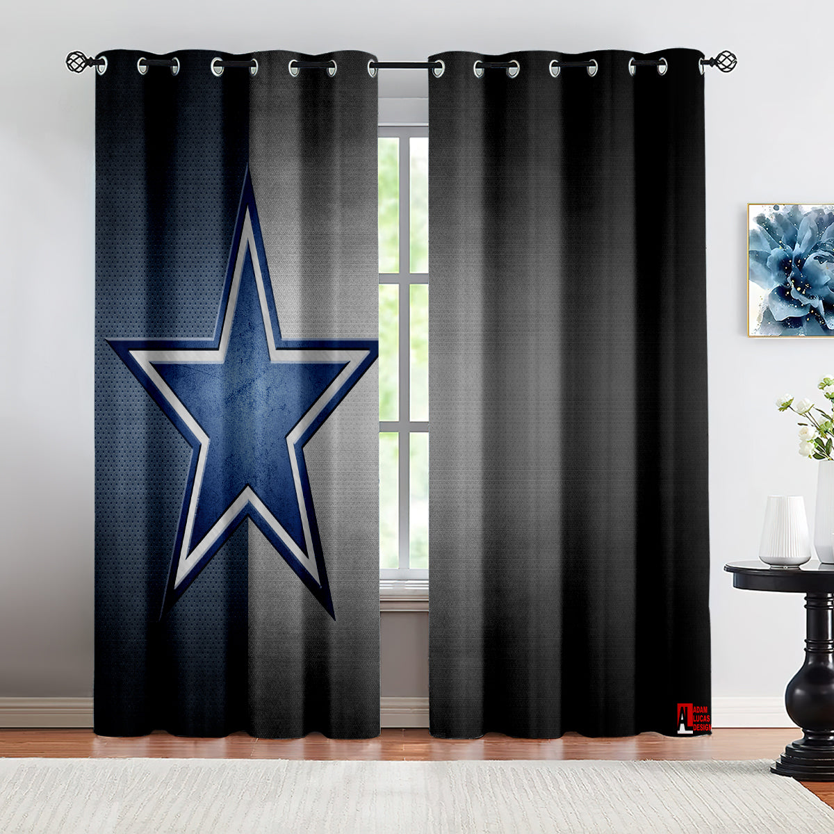 Dallas Cowboys Football Team Blackout Curtains Drapes For Window Treatment Set