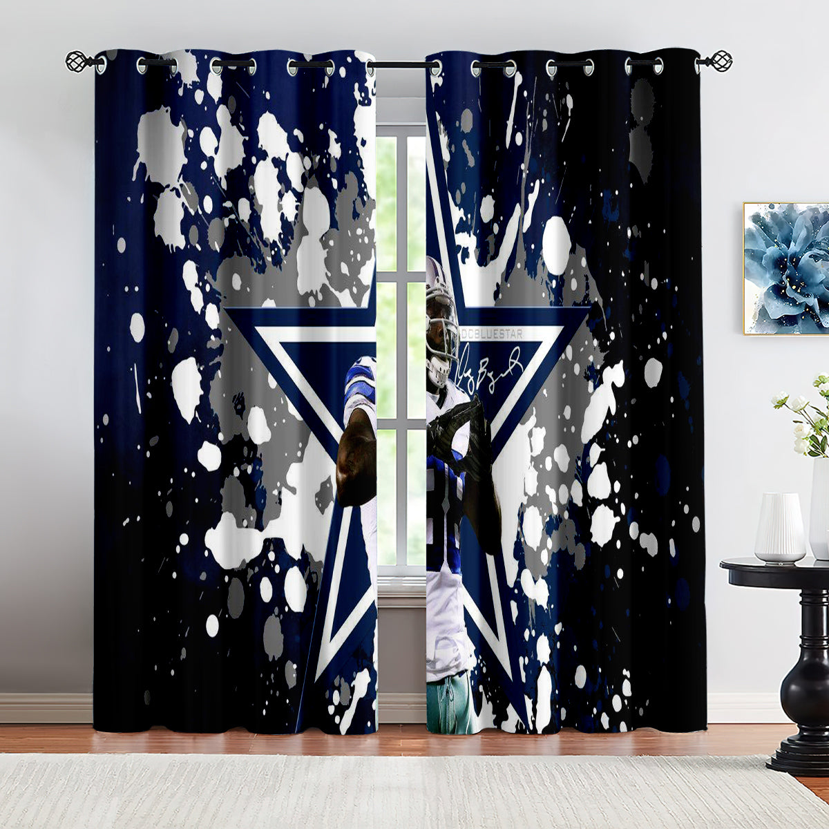 Dallas Cowboys Football Team Blackout Curtains Drapes For Window Treatment Set