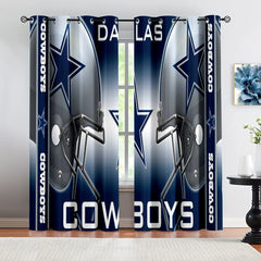 Dallas Cowboys Football Team Blackout Curtains Drapes For Window Treatment Set