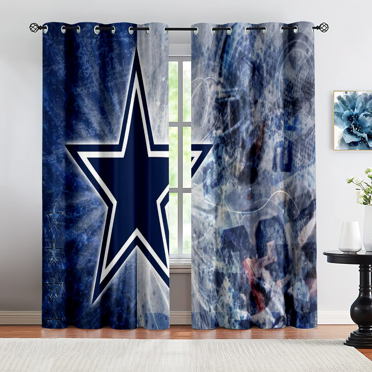 Dallas Cowboys Football Team Blackout Curtains Drapes For Window Treatment Set