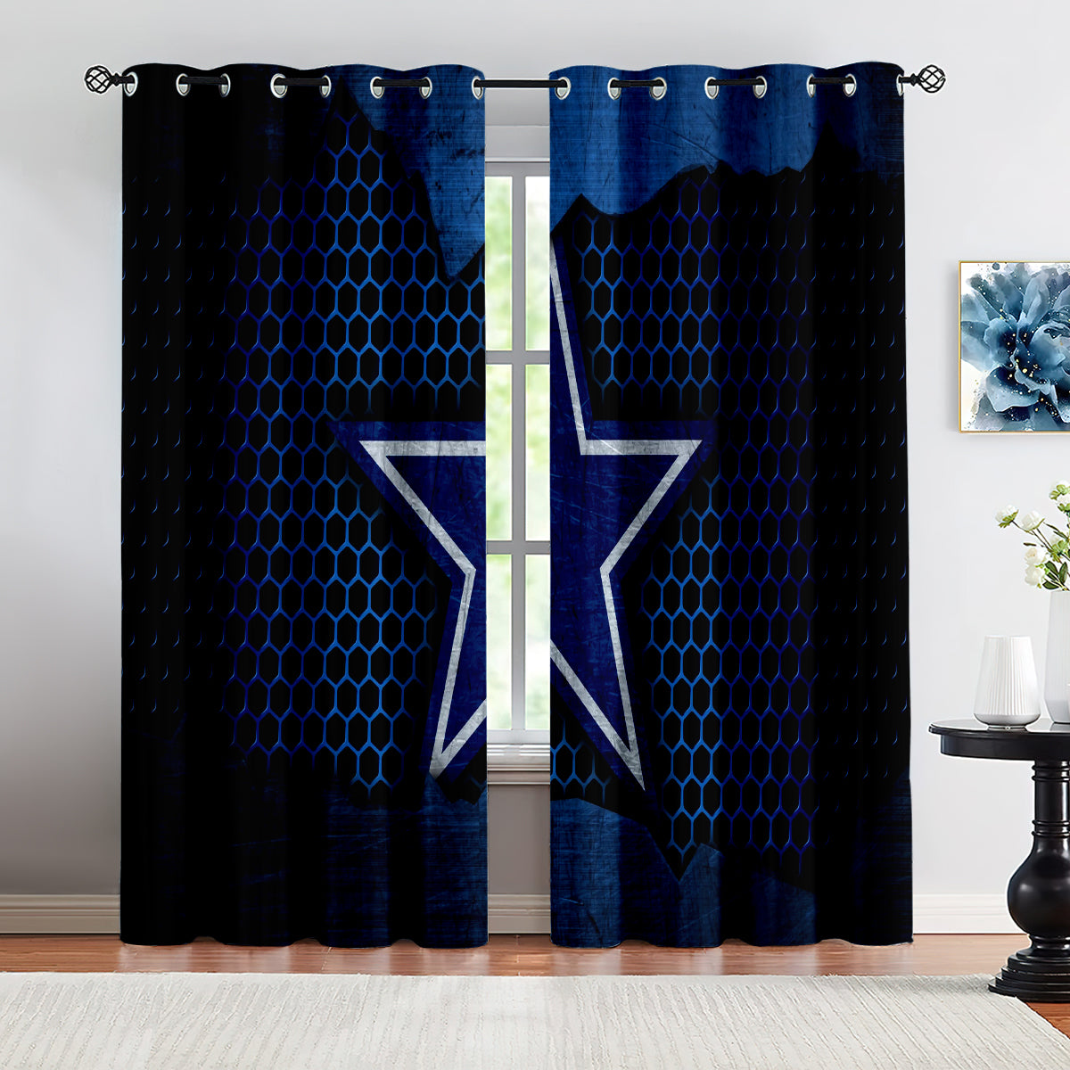 Dallas Cowboys Football Team Blackout Curtains Drapes For Window Treatment Set