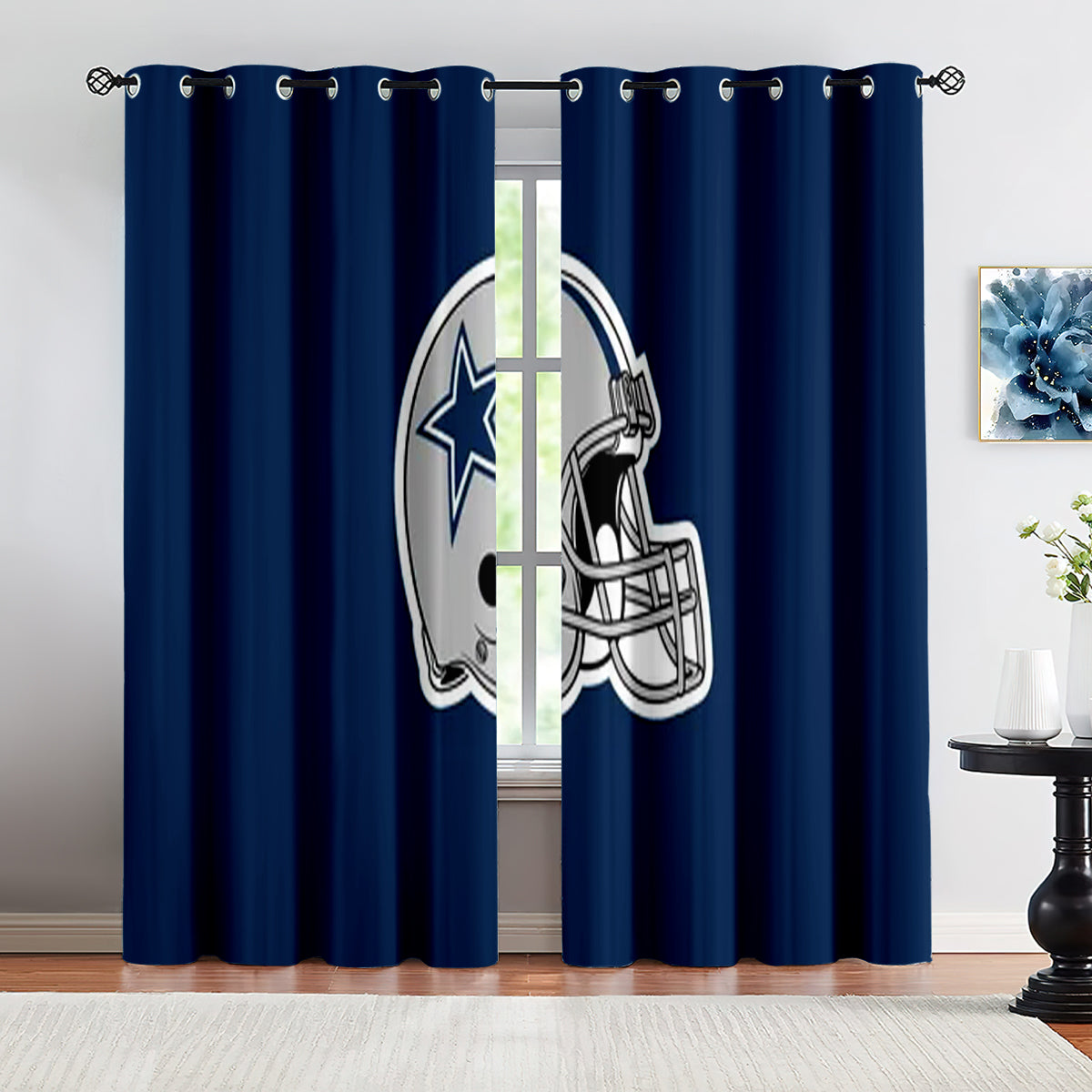 Dallas Cowboys Football Team Blackout Curtains Drapes For Window Treatment Set