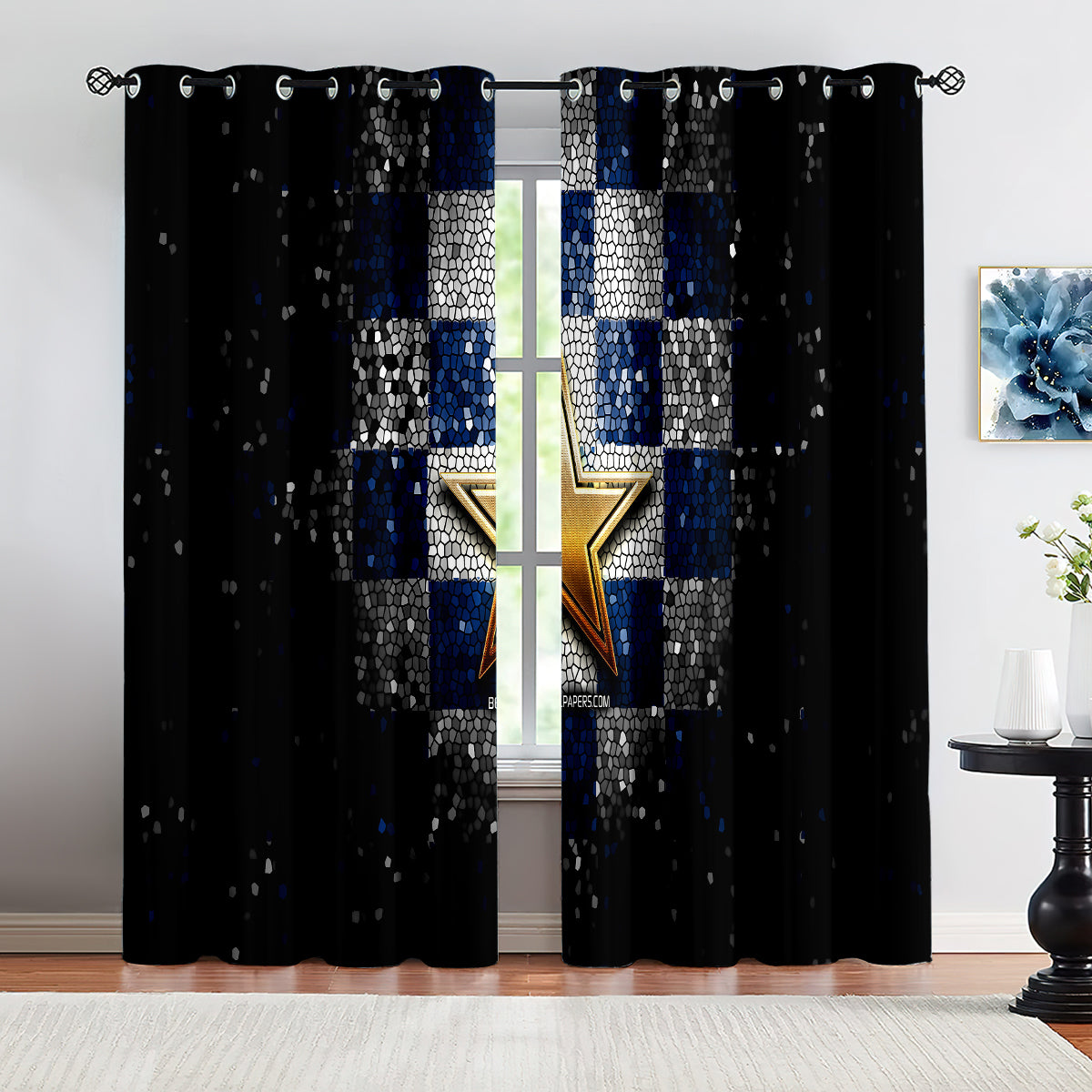 Dallas Cowboys Football Team Blackout Curtains Drapes For Window Treatment Set