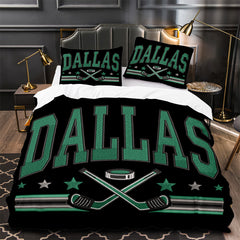 Dallas Stars Hockey Duvet Cover Quilt Case Pillowcase Bedding Set Without Filler