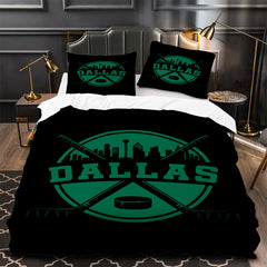 Dallas Stars Hockey Duvet Cover Quilt Case Pillowcase Bedding Set Without Filler