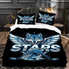 Dallas Stars Hockey Duvet Cover Quilt Case Pillowcase Bedding Set Without Filler