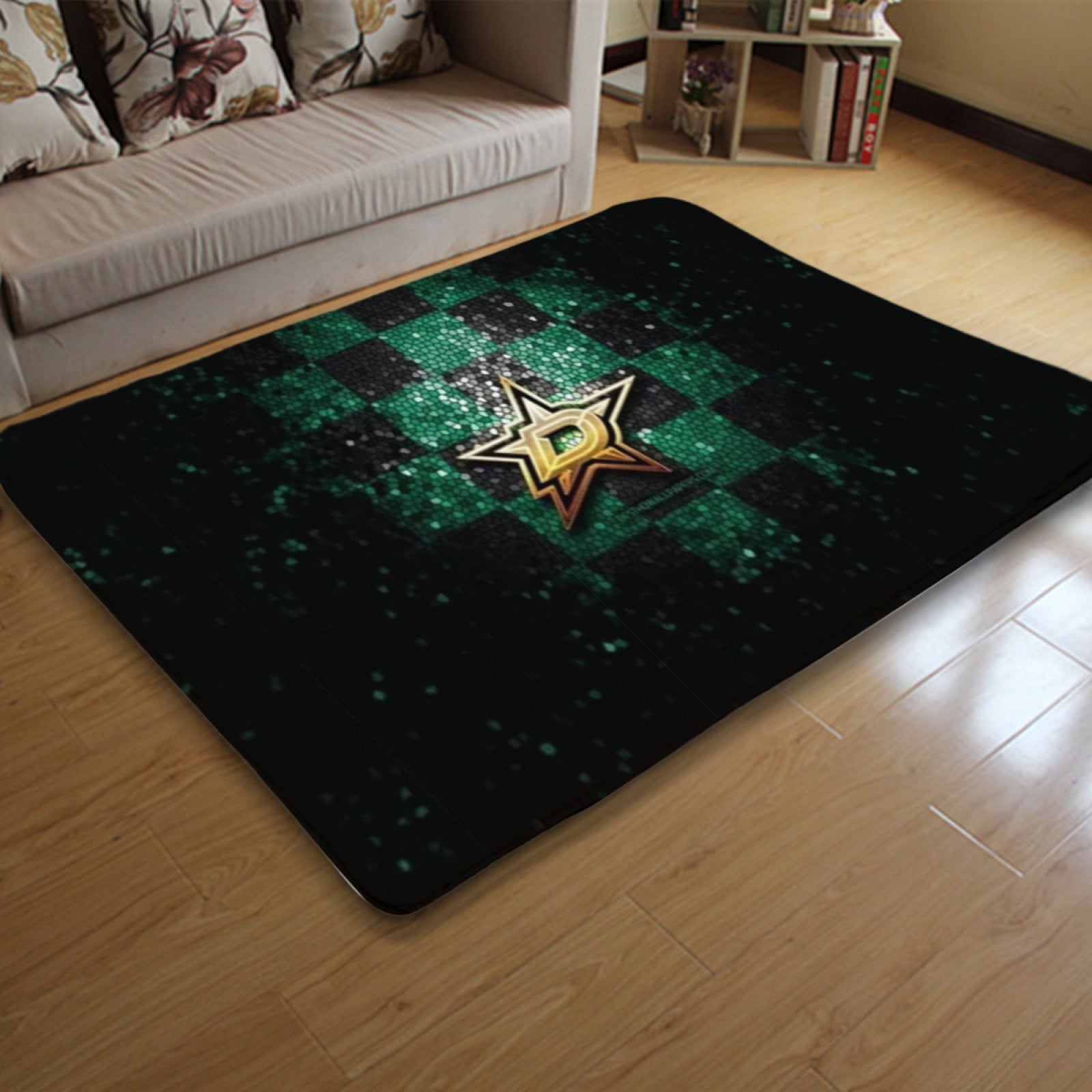 Dallas Stars Hockey League Carpet Living Room Bedroom Mats Kitchen Bathroom Rugs